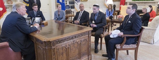 Brother of Parkland Victim’s Kippah in Oval Office Sends Message to Jewish Youth