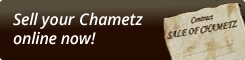 Sell Your Chametz Online
