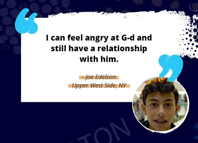 I can feel angry at G-d and still have a relationship with him.